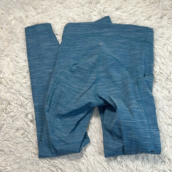 Lululemon Power Thru High-Rise Tight 25" Heathered Capture Blue - Picture 4 of 6